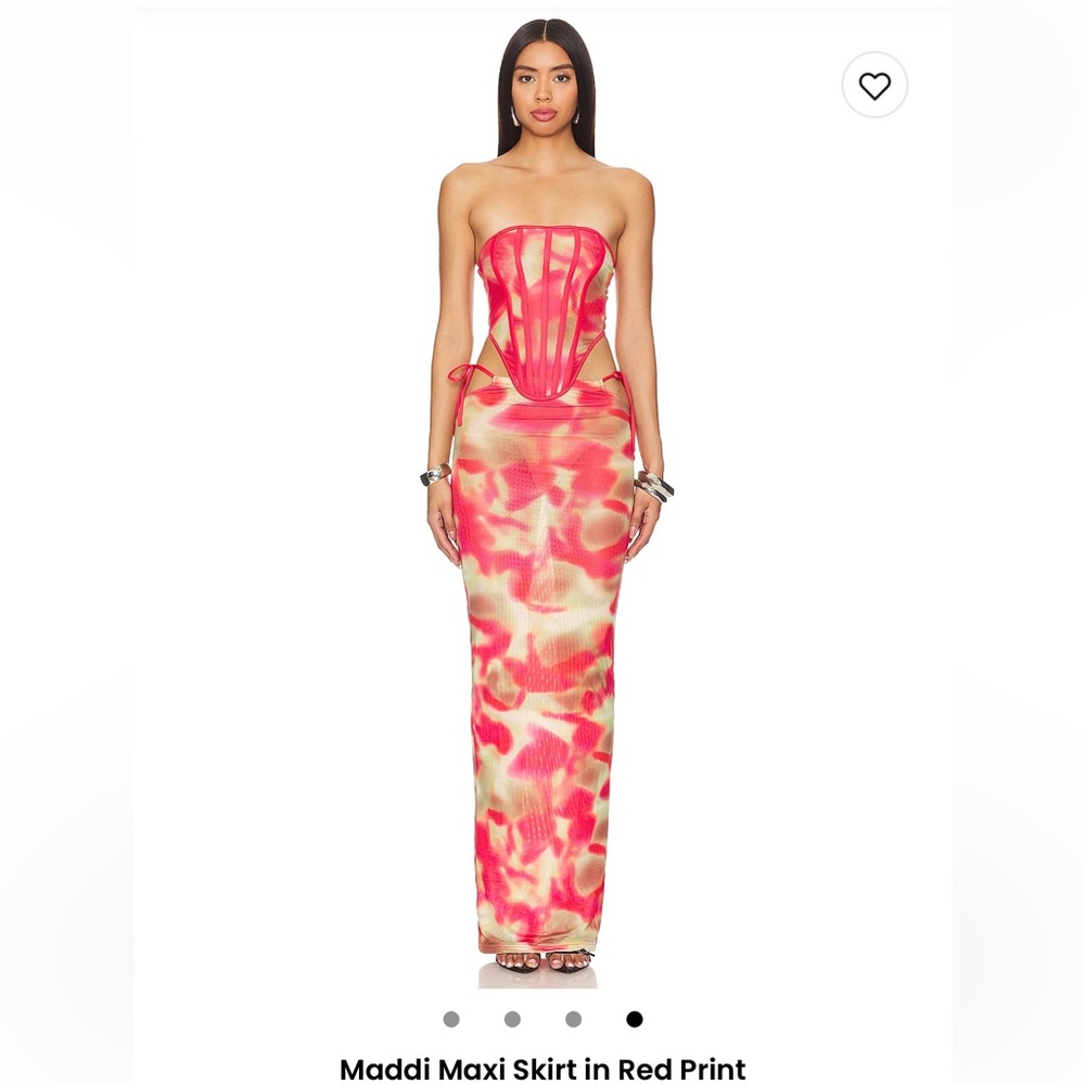 Huge sale! Dylan. Women's Red Print Skirt and Corset